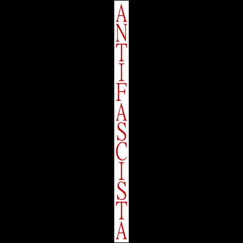 lettrage antifasciste vertical élégant