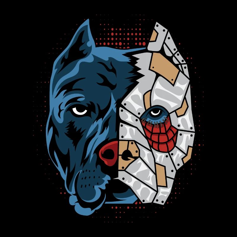 Pitbull robot dog parent. Gift
