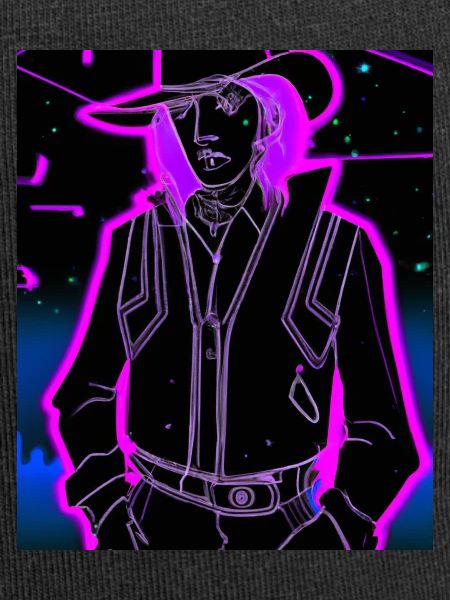 Goth Synthwave Outrun Goth Cowboy