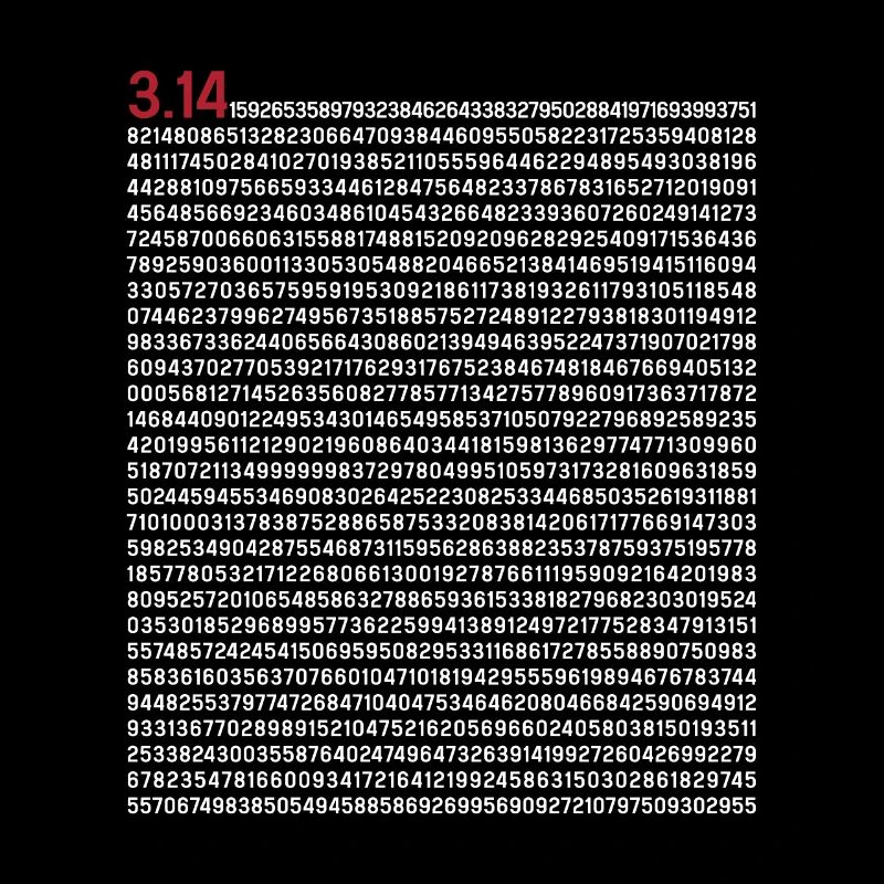 Pi 5000 Digits Pi Day Math Teacher Nerd