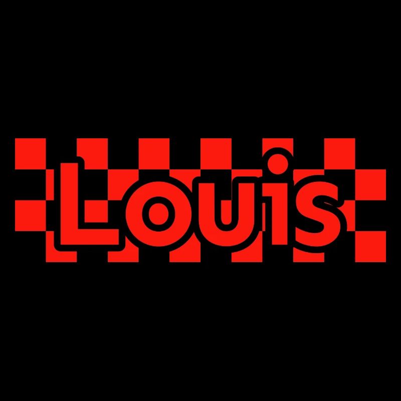 Checkerboard Text First Name Man Last Name Louis