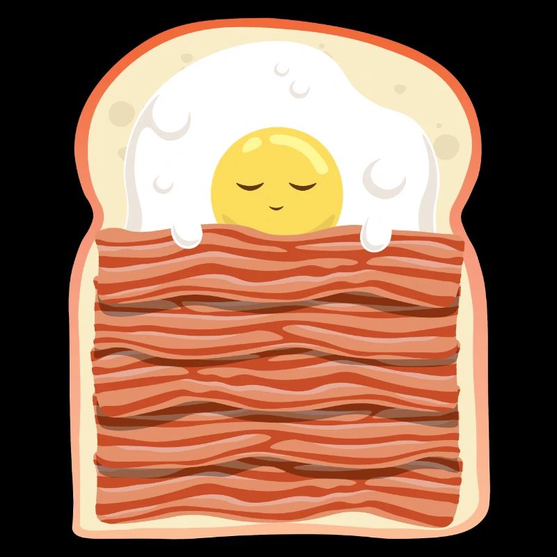 Sleeping Egg With Bacon Pork Bacon