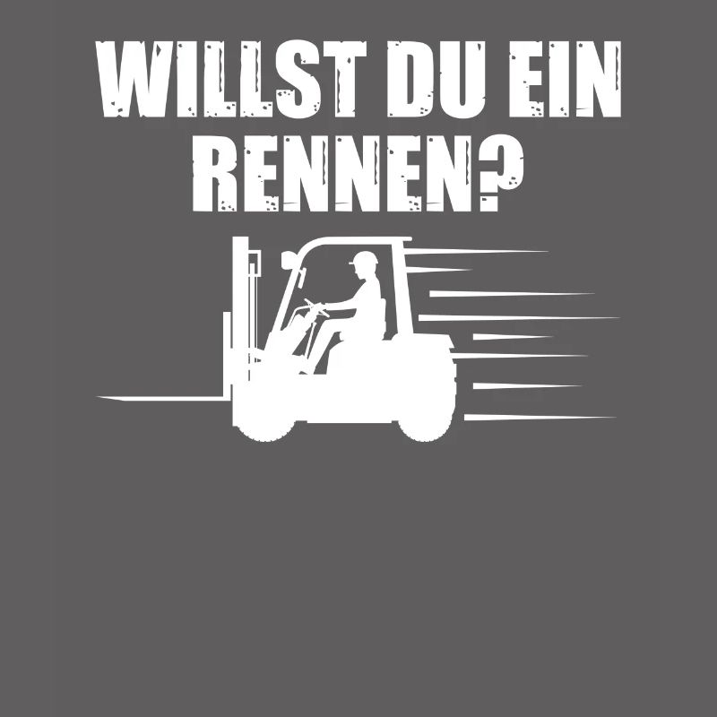 Willst du ein Rennen? Staplerfahrer Gabelstapler