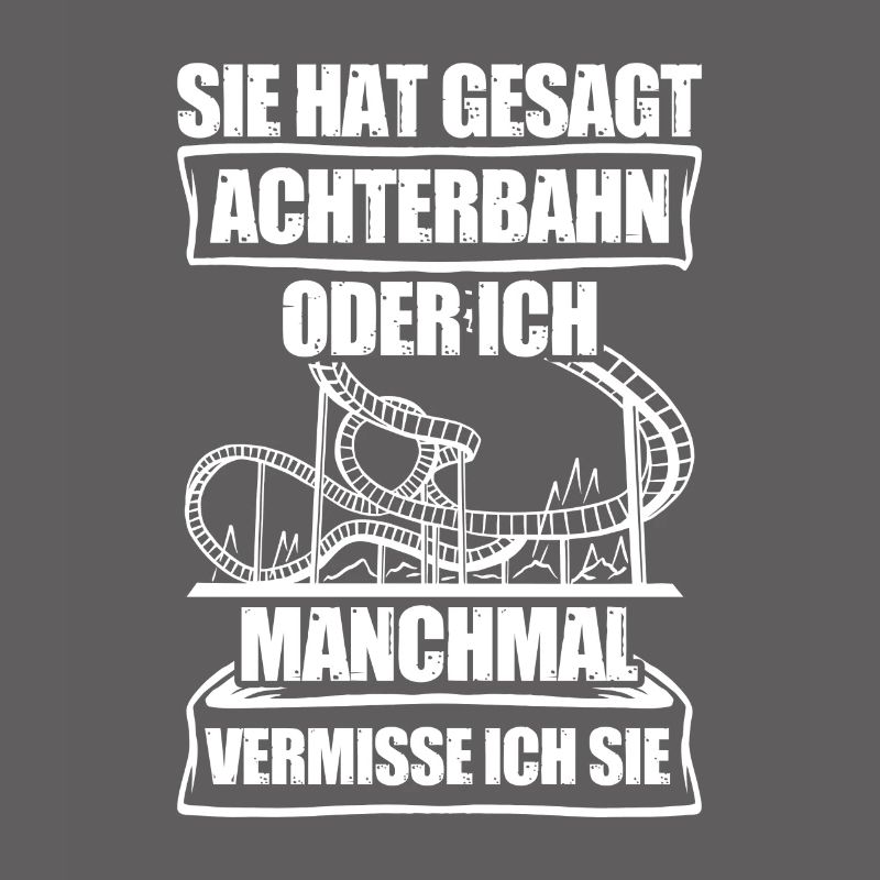 Achterbahn oder ich Freizeitpark Rollercoaster