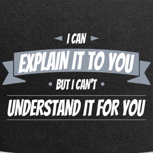 I can explain it to you but I can't understand ...
