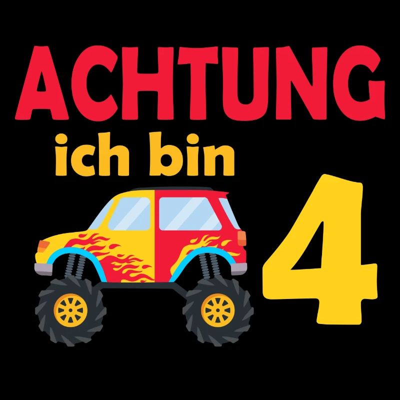 4. Geburtstag Achtung ich bin 4