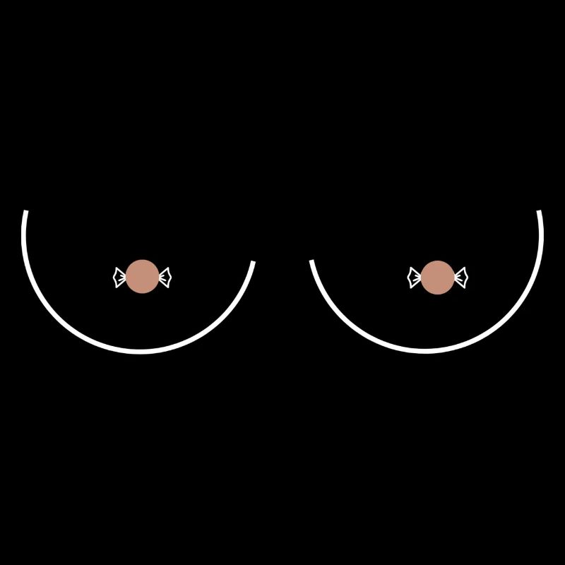 Statement Shirt Breasts Heart Nipple Gift Idea