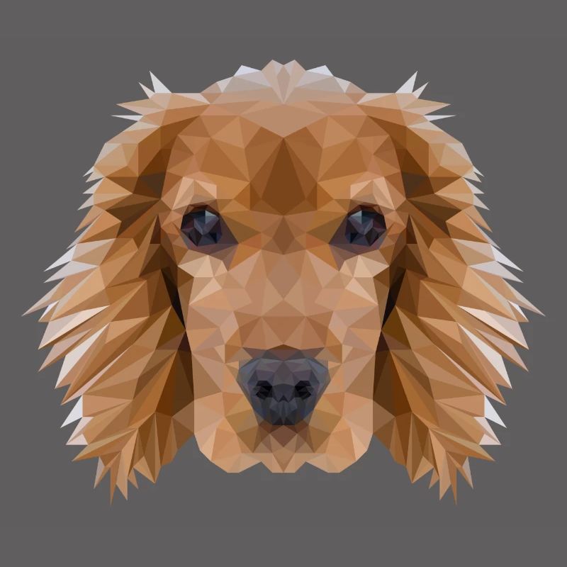 Cocker Spaniel chien Polygon Design