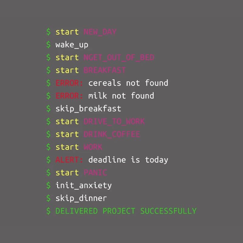 Journée dans la vie d'un programmeur | Coding Geek Gift