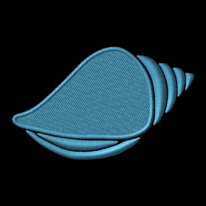 Shell embroidered