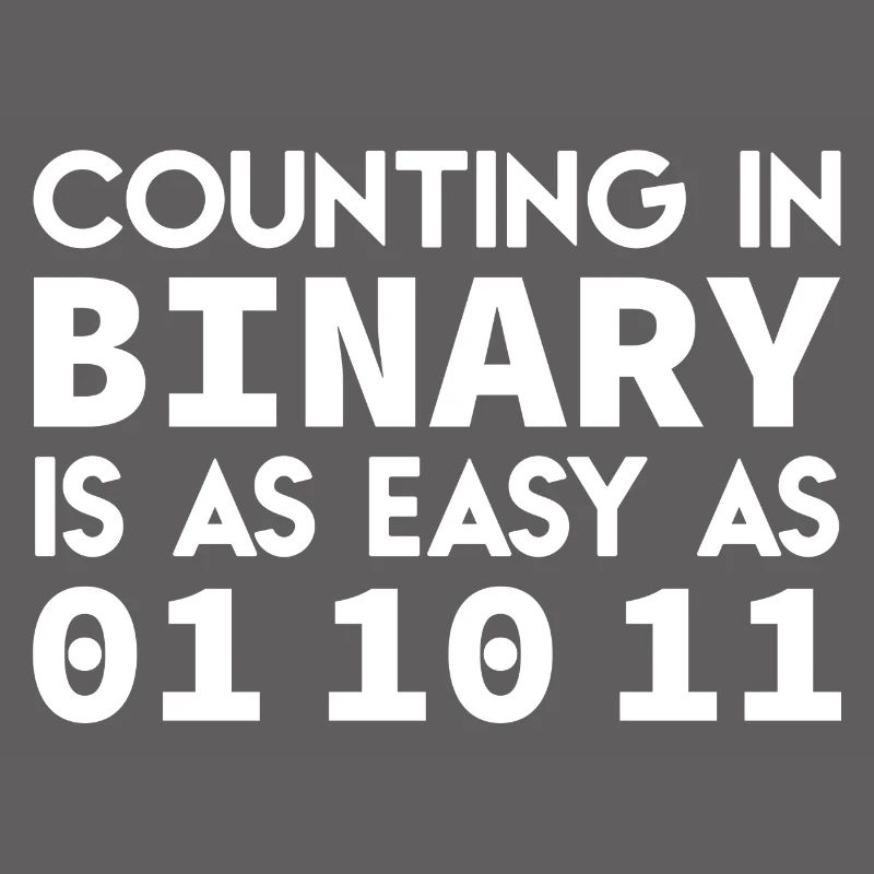Binary joke nerd geek computer scientist programmer