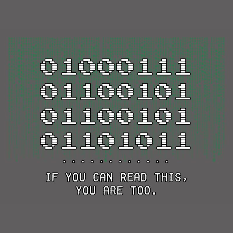 Geek Tee - Geek word in Binary Code for Funny Nerd