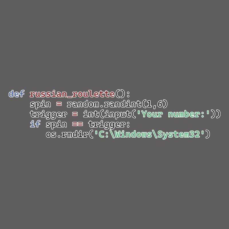 Python Russian Roulette