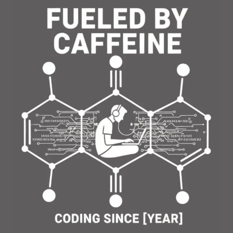 Fueled by Caffeine Coding Shirt | Programmierer
