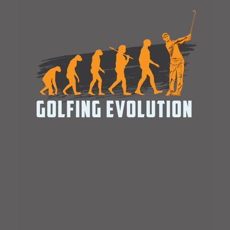 GOLFING EVOLUTION Golfer Golf Motiv