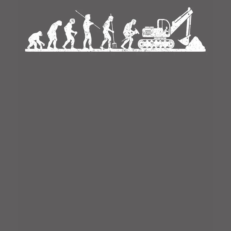 Lustiges Baggerfahrer Bagger Evolution baggern