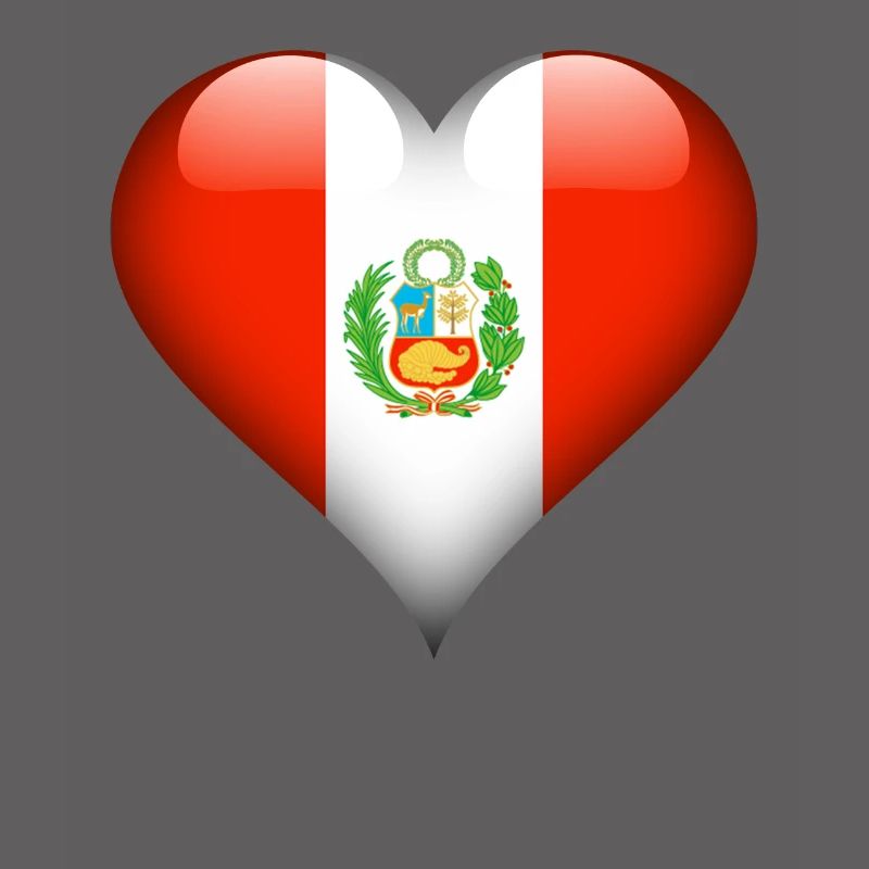 Drapeau péruvien coeur Pérou