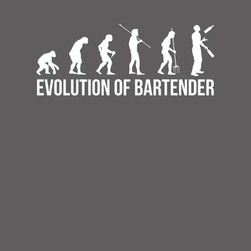 Evolution Bartender Barkeeper Shirt Geschenk