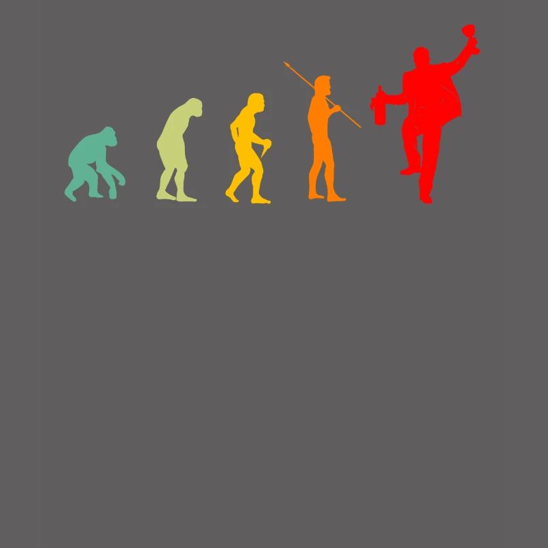 Evolution Aperitif lustiges Geschenk Mann