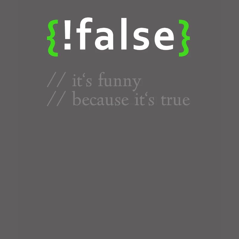 ! False - Lustige Codierung Programmierer Computerprogramm