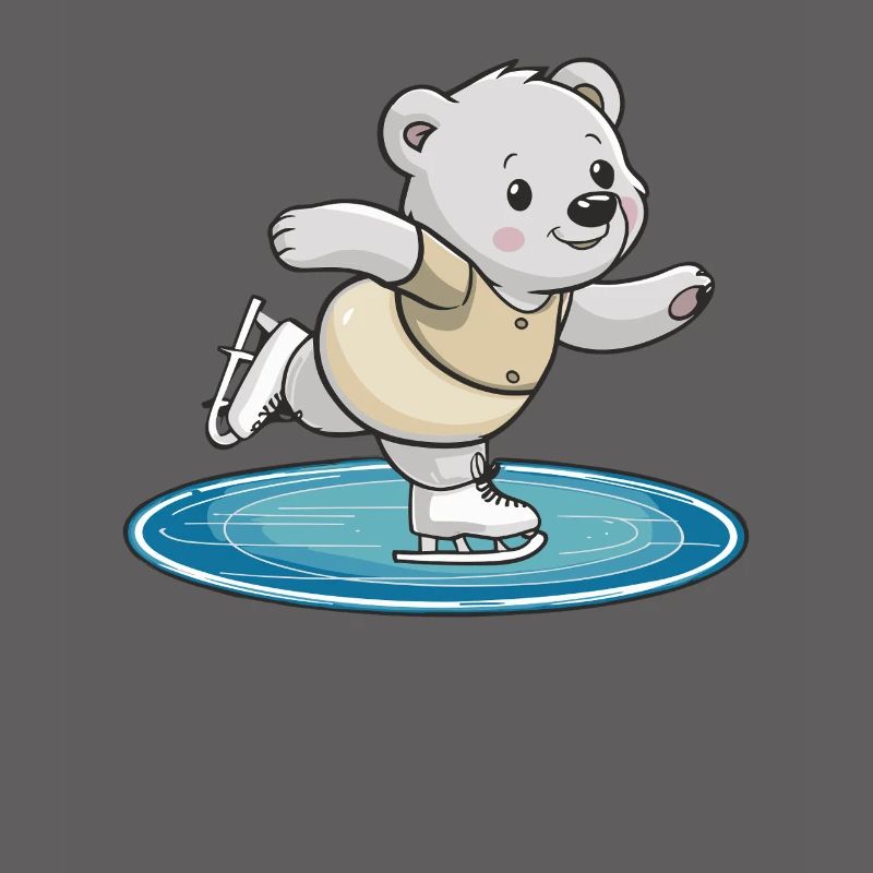 Eislaufender Bär auf Eisfläche