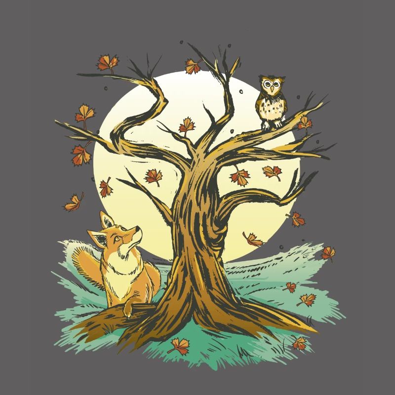 Fuchs Eule Wald Camping Tiere