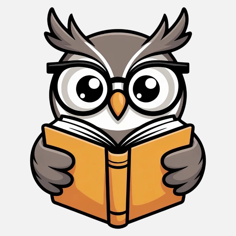 Süße Lese-Eule mit Brille
