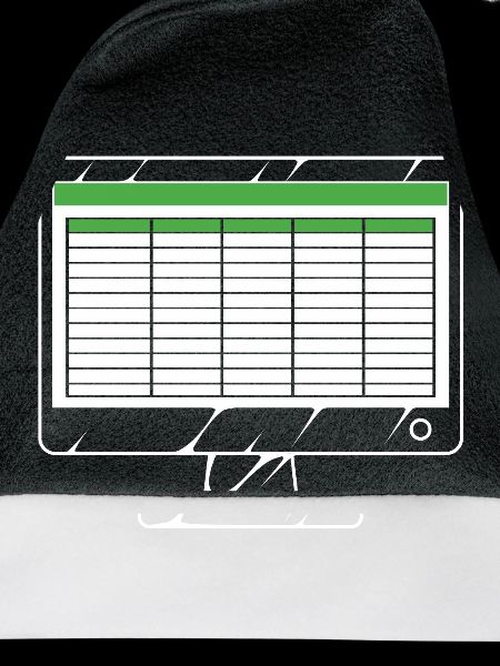 Computer mit Tabellenkalkulation