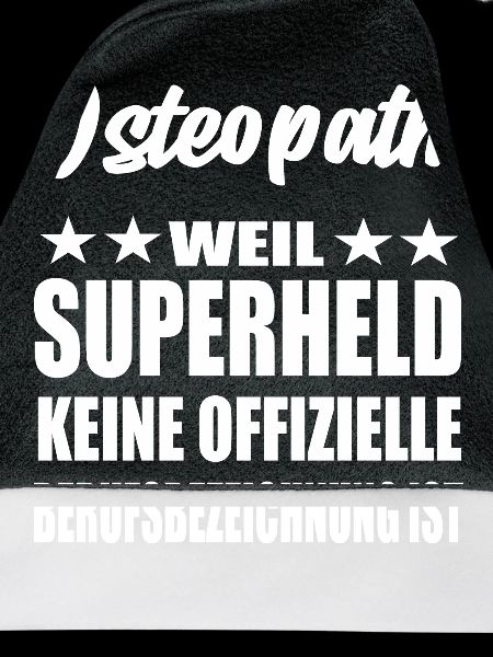 Osteopath Superheld Spruch