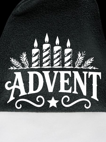 Advent Kerzen Kranz Silhouette