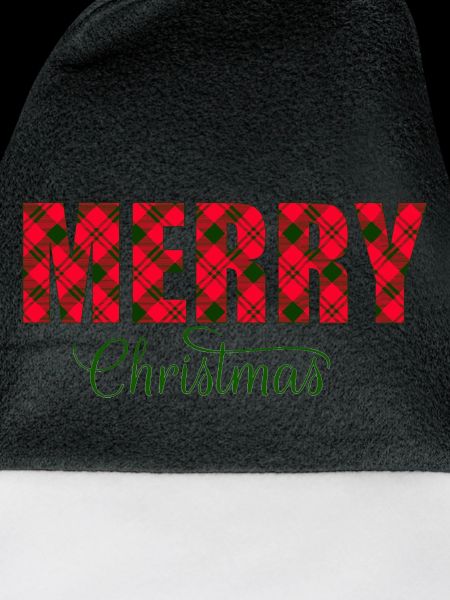 Merry Christmas Plaid Script