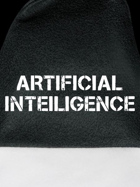 Artificial Intelligence Text Grunge Logo