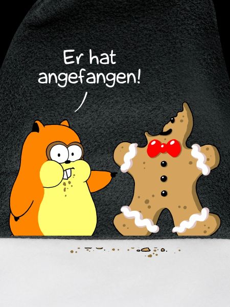Hamster vs. Lebkuchenmann (whiteline)