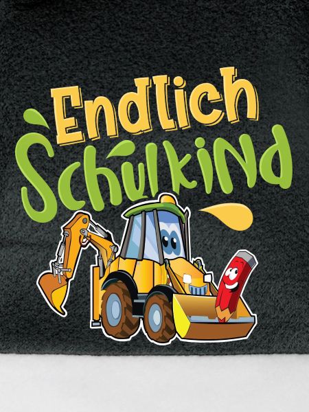 Endlich Schulkind Bagger