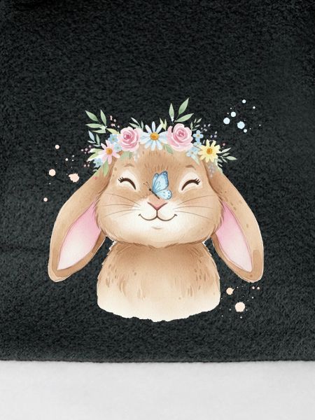 Hase mit Blumenkrone