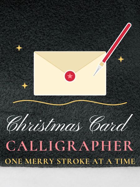 Weihnachtskarten-Kalligraph Handschrift