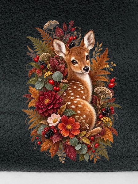 Waldfüchsin im Herbststrauß