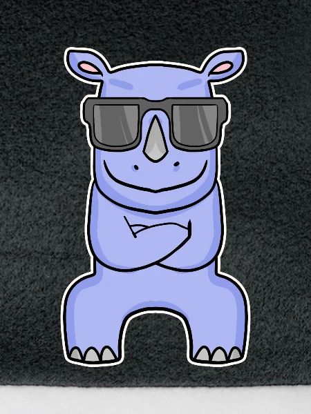 Nilpferd mit Brille