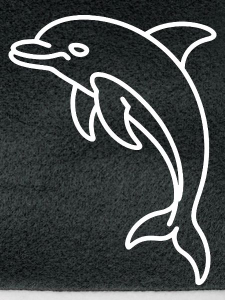 Delfinlinien Neon-Design