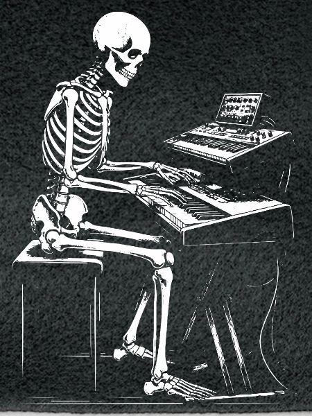 Skelett im Keyboard Studio