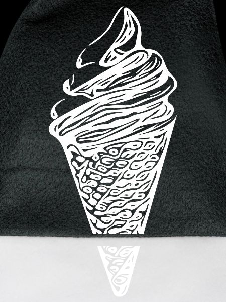 Cooles Softeis in Waffel