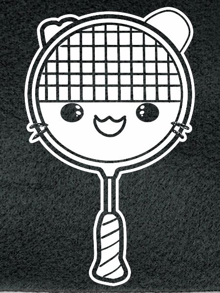 Badmintonschläger Comic Stil