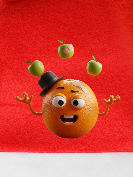 Verspieltes Orange