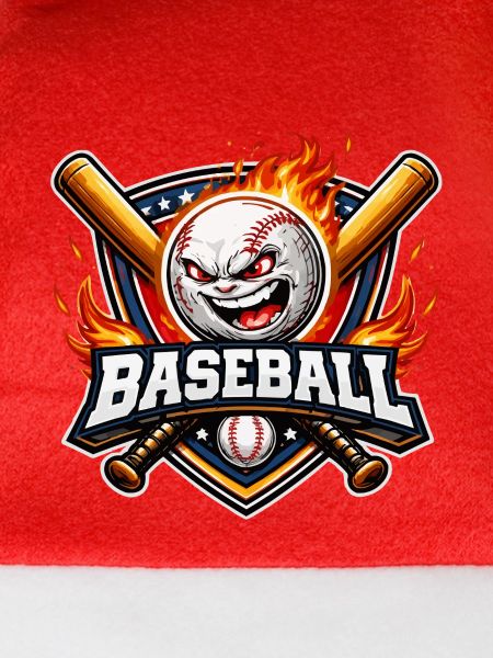 Flammendes Baseball-Maskottchen