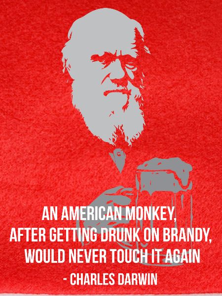 Charles-Darwin-Evolutionisten-Toast-Parodie