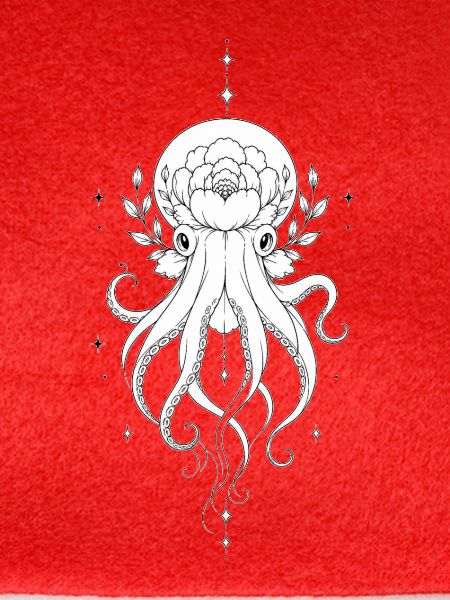 Florale Oktopus-Mandala