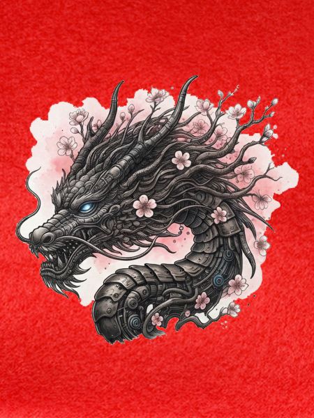 Blühender Mechanischer Drache