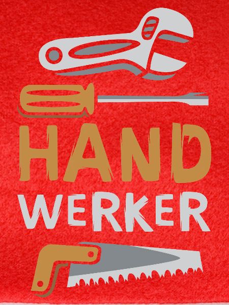 Handwerker Design mit Werkzeugen