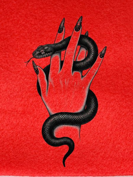 Schlangenhand Gothic Kontrast