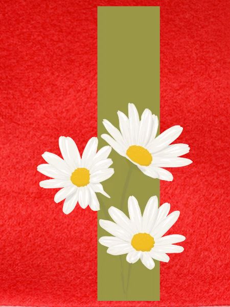 Buchstabe i Grüne Gänseblümchen